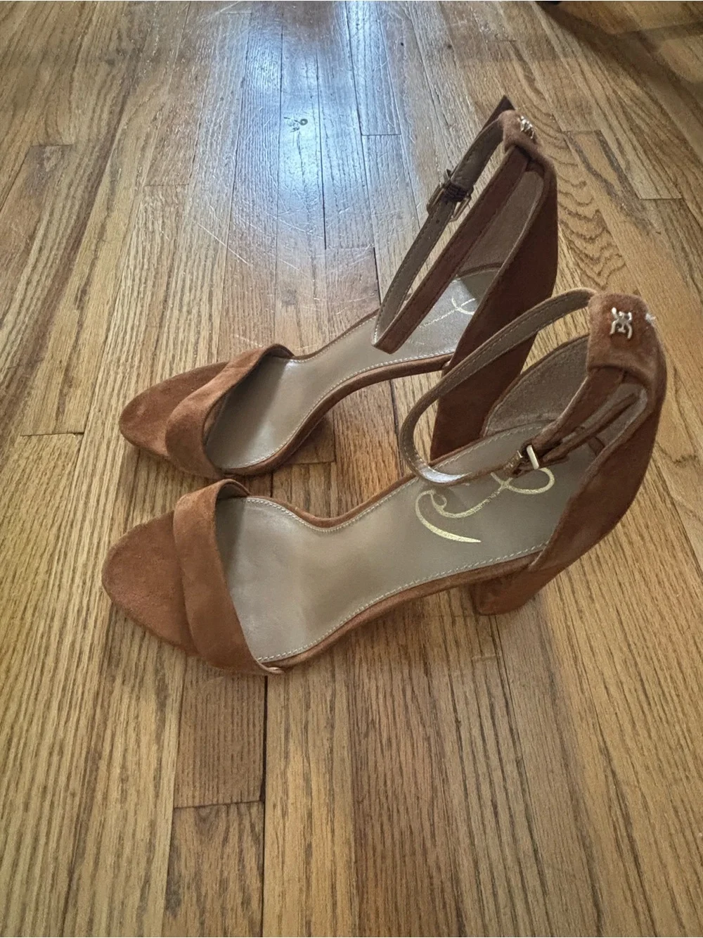 Sam Edelman - Yaro Ankle Strap Sandal Heel-Frontier Brown Size 8.5